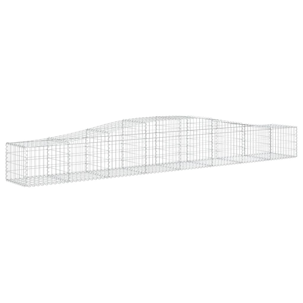 Paniers à gabions arqués 10 pcs 400x50x40/60 cm Fer galvanisé