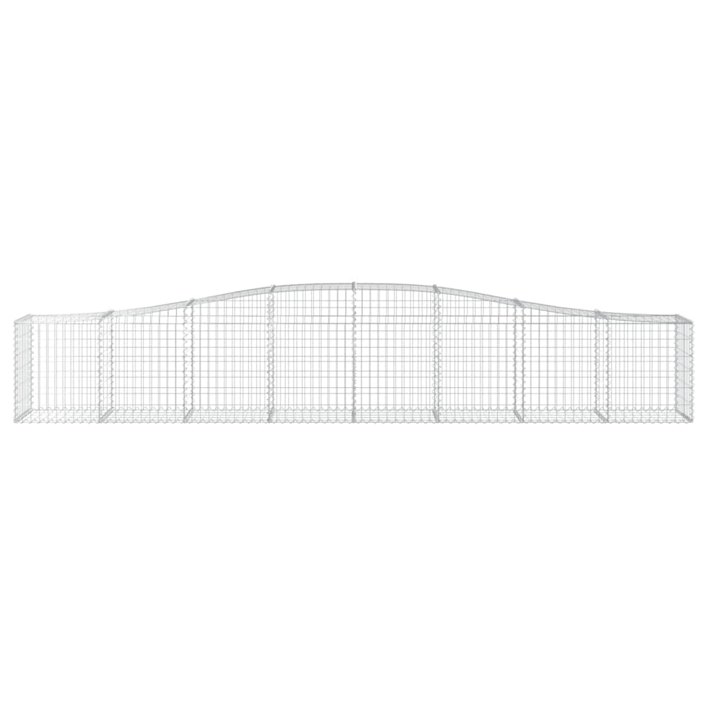 Paniers à gabions arqués 6 pcs 400x50x60/80 cm Fer galvanisé