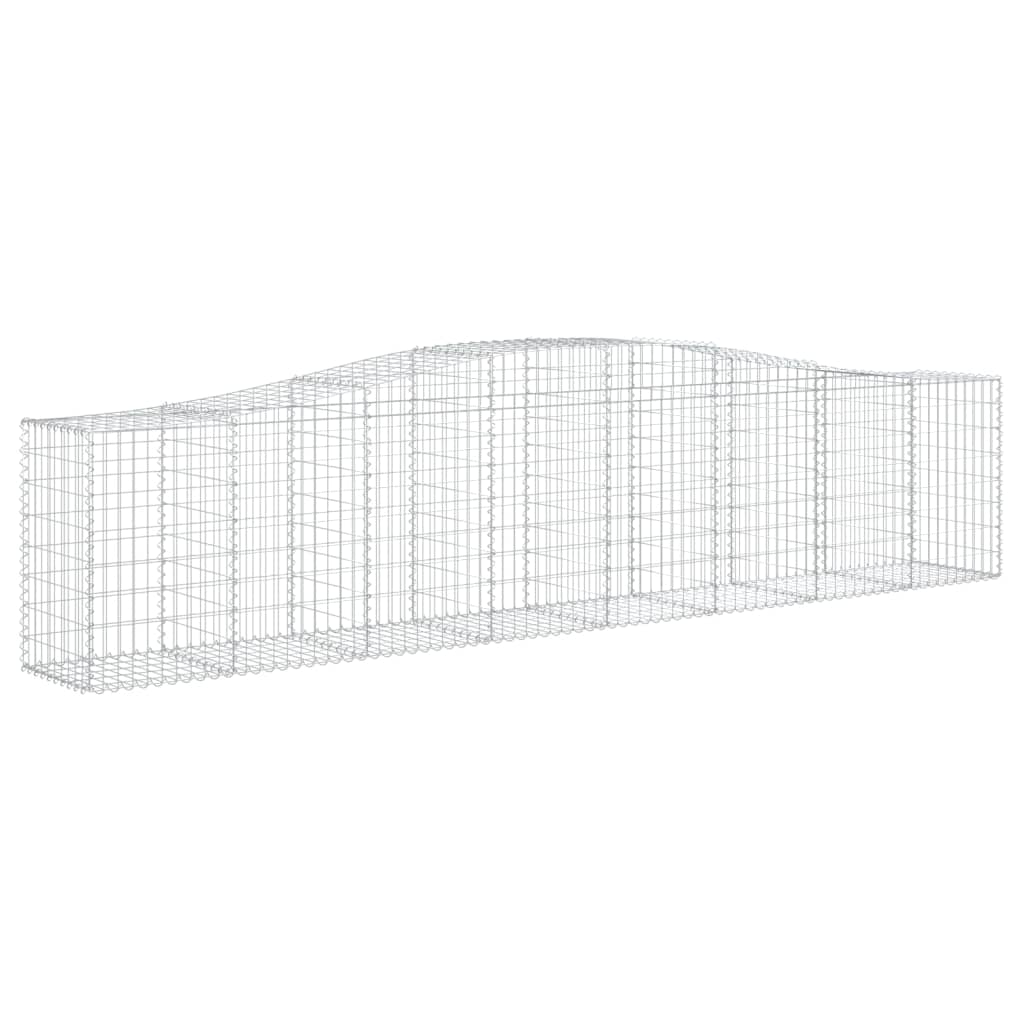 Paniers à gabions arqués 6 pcs 400x50x80/100 cm Fer galvanisé
