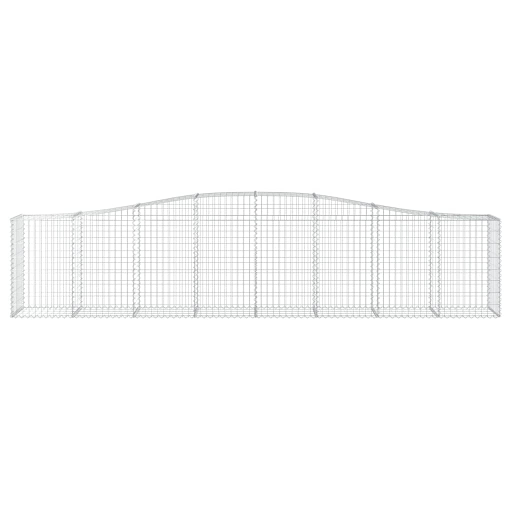 Paniers à gabions arqués 7 pcs 400x50x80/100 cm Fer galvanisé