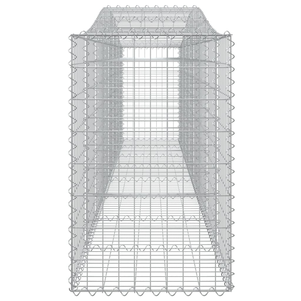 Paniers à gabions arqués 10 pcs 400x50x80/100 cm Fer galvanisé