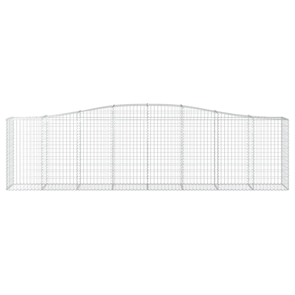 Paniers à gabions arqués 2 pcs 400x50x100/120 cm Fer galvanisé