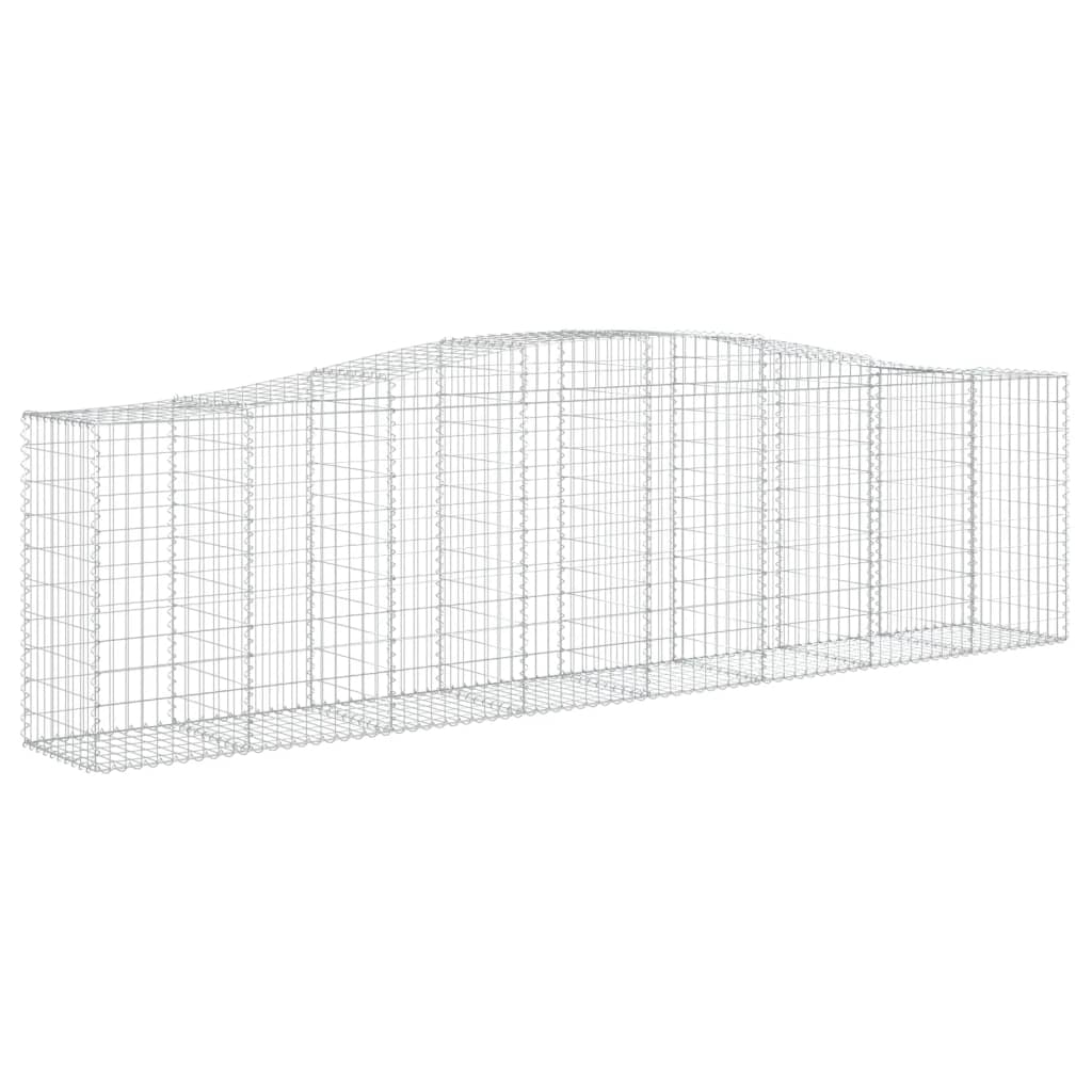 Paniers à gabions arqués 3 pcs 400x50x100/120 cm Fer galvanisé