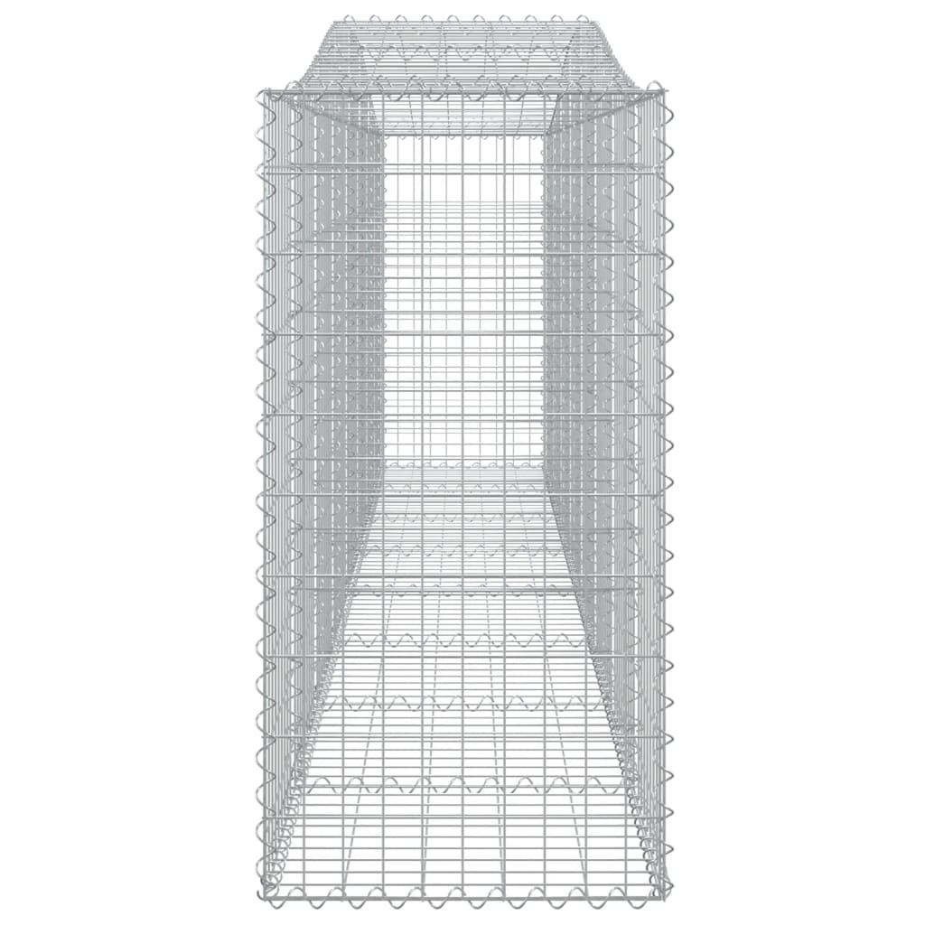 Paniers à gabions arqués 3 pcs 400x50x100/120 cm Fer galvanisé