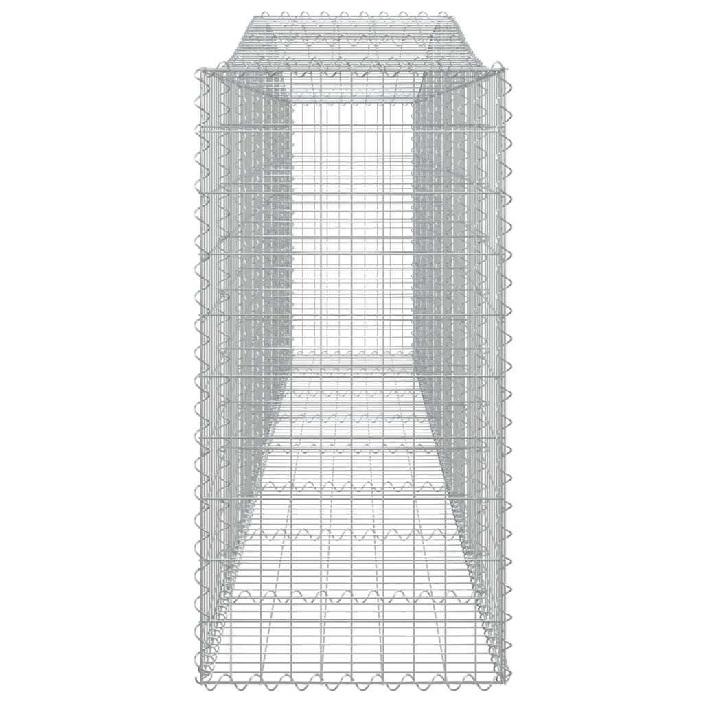 Paniers à gabions arqués 4 pcs 400x50x100/120 cm Fer galvanisé