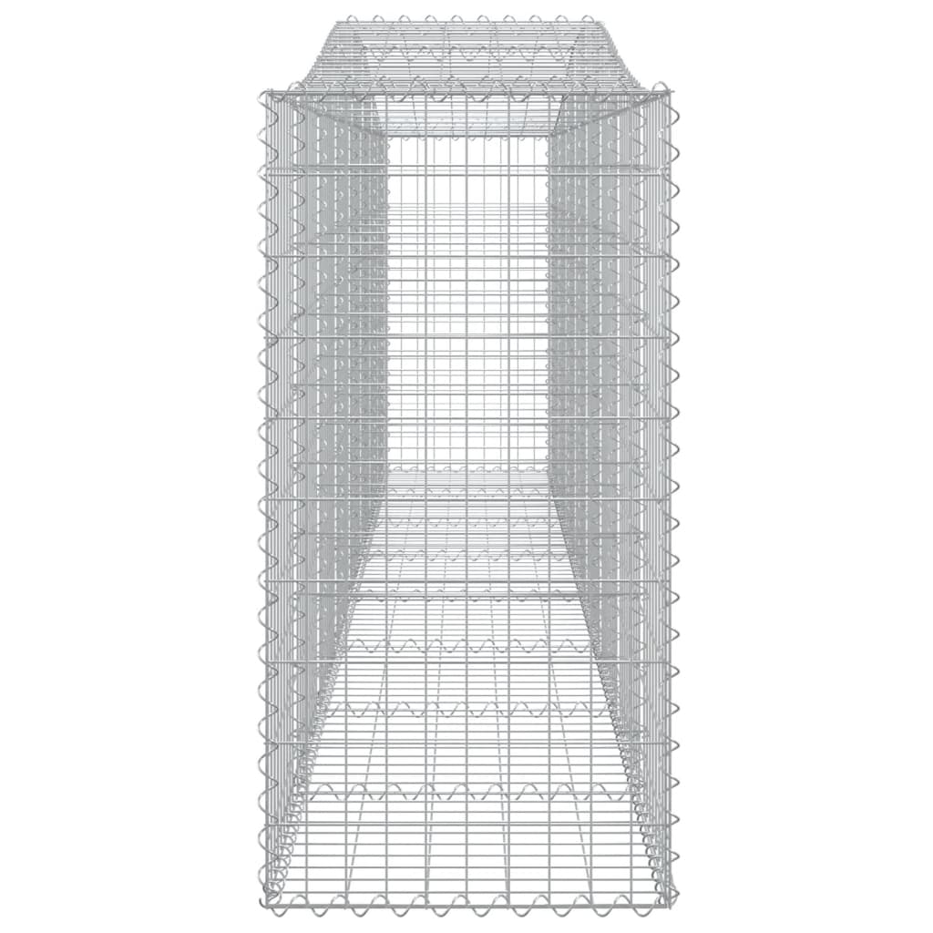 Paniers à gabions arqués 15 pcs 400x50x100/120 cm Fer galvanisé