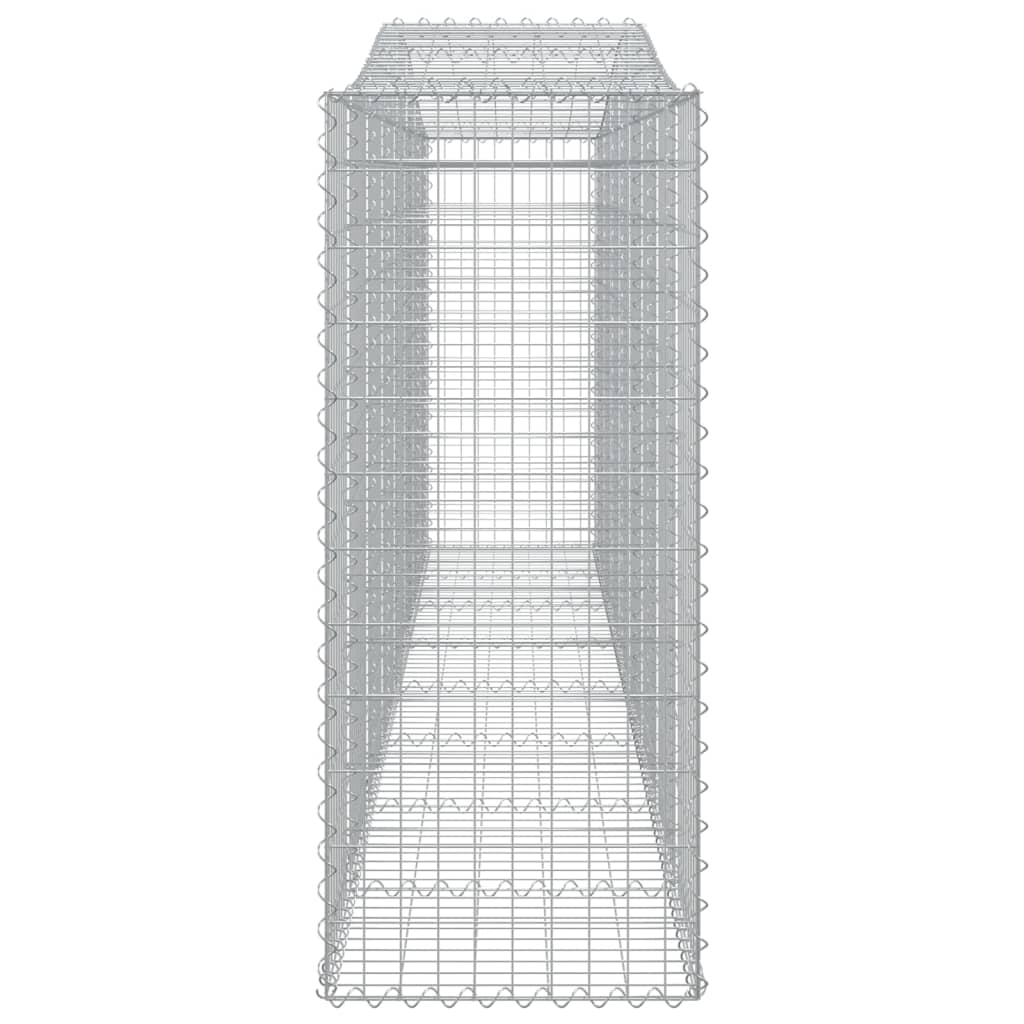 Paniers à gabions arqués 3 pcs 400x50x120/140 cm Fer galvanisé