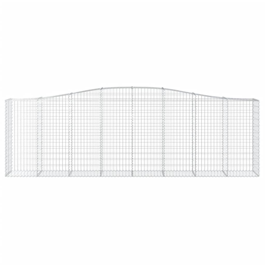 Paniers à gabions arqués 15 pcs 400x50x120/140 cm Fer galvanisé