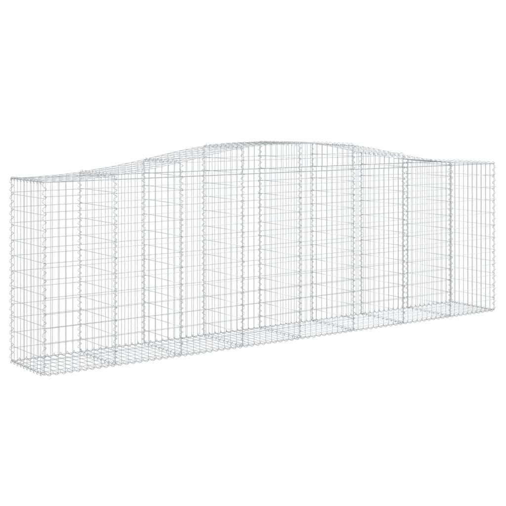 Paniers à gabions arqués 20 pcs 400x50x120/140 cm Fer galvanisé