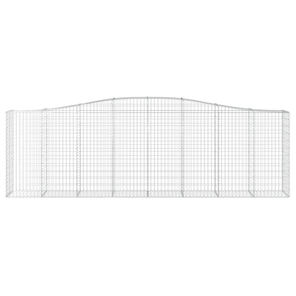 Paniers à gabions arqués 20 pcs 400x50x120/140 cm Fer galvanisé