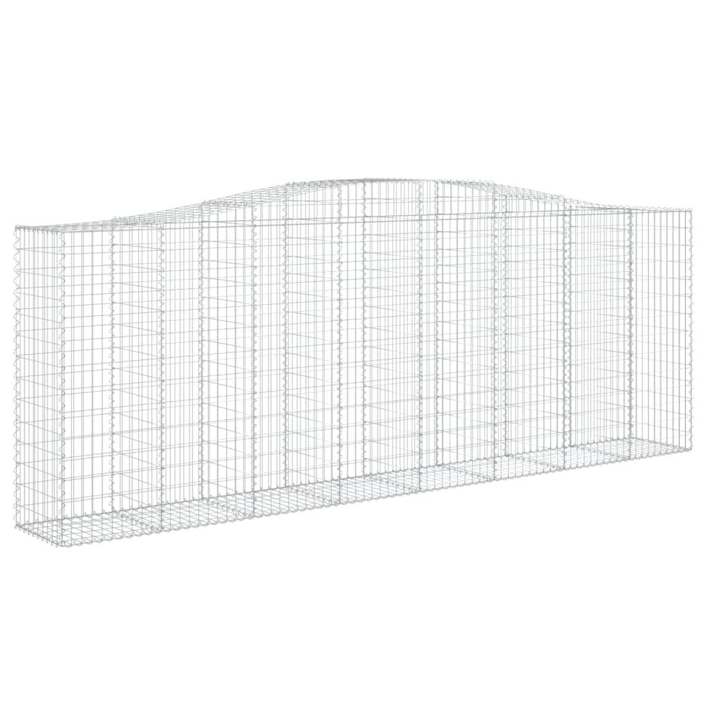 Paniers à gabions arqués 10 pcs 400x50x140/160 cm Fer galvanisé