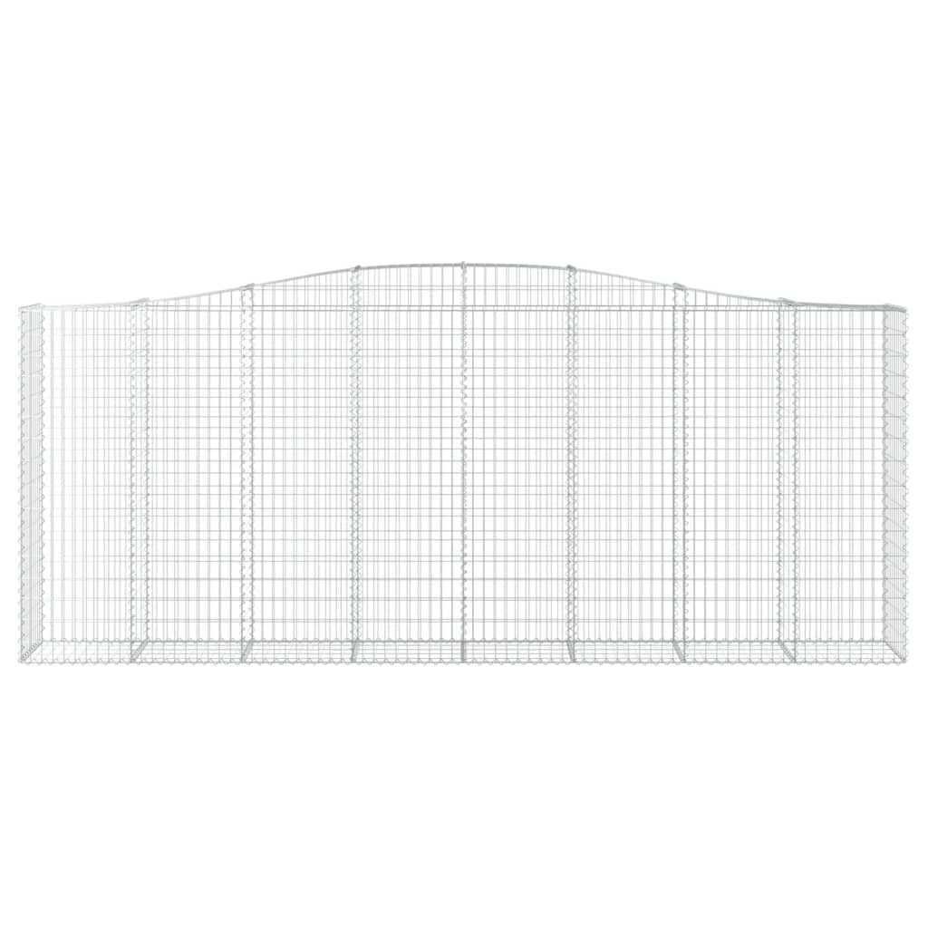 Paniers à gabions arqués 2 pcs 400x50x160/180 cm fer galvanisé