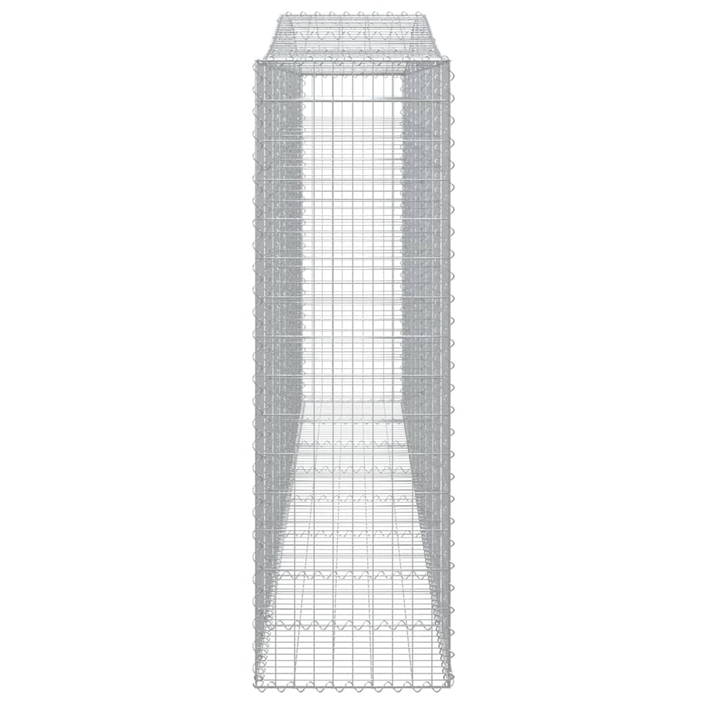 Paniers à gabions arqués 4 pcs 400x50x160/180 cm fer galvanisé