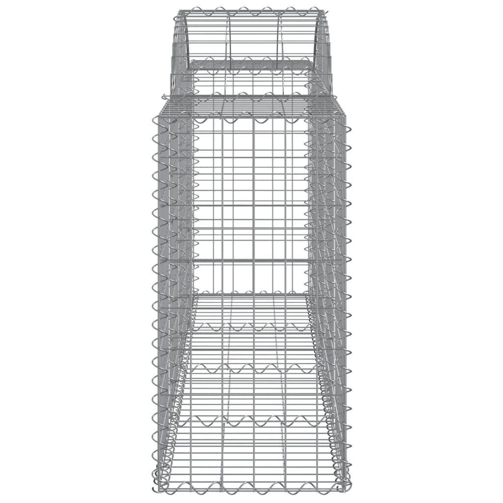 Paniers à gabions arqués 3 pcs 200x50x80/100 cm Fer galvanisé