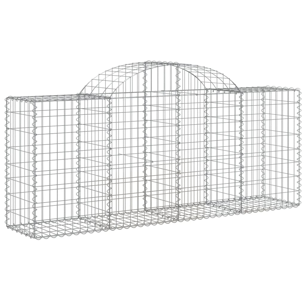 Paniers à gabions arqués 12 pcs 200x50x80/100 cm Fer galvanisé
