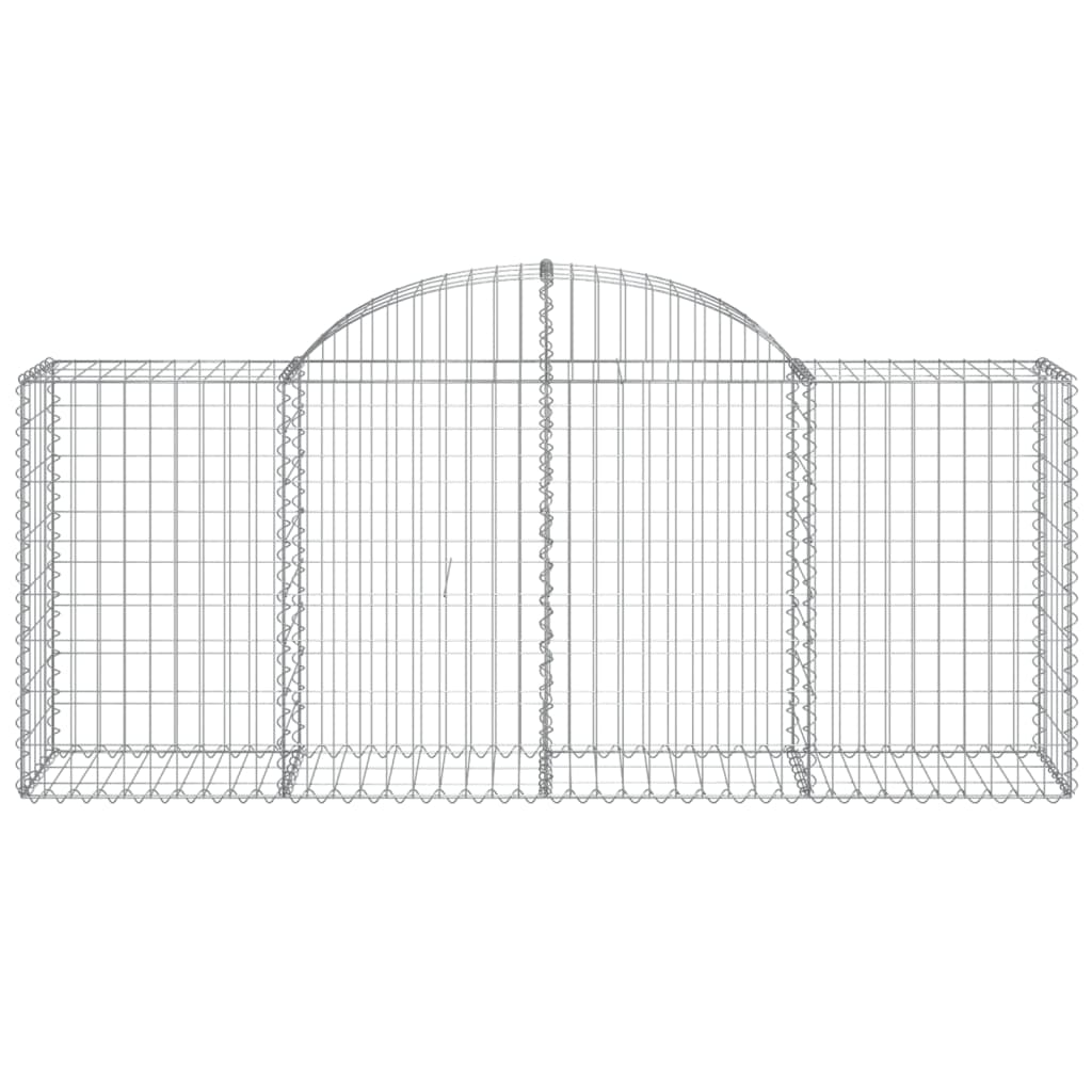 Paniers à gabions arqués 12 pcs 200x50x80/100 cm Fer galvanisé