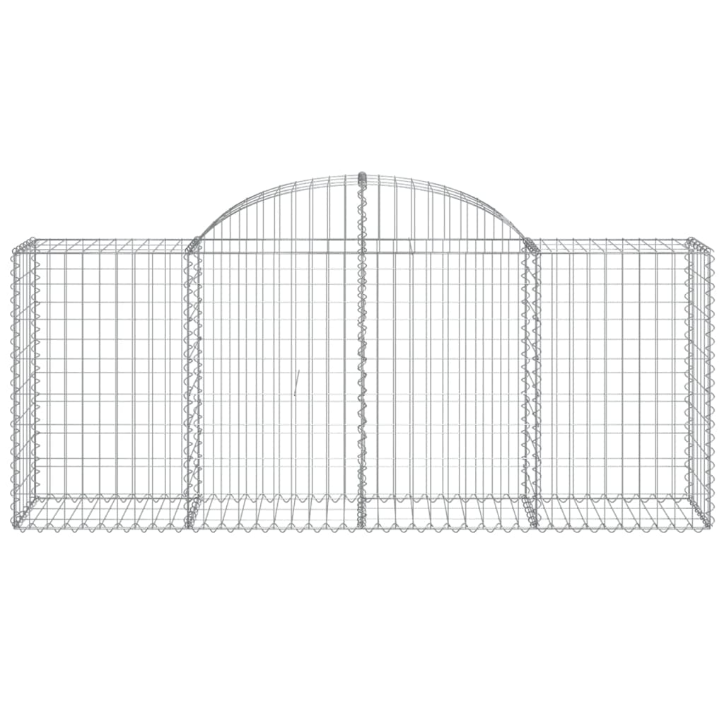 Paniers à gabions arqués 14 pcs 200x50x80/100 cm Fer galvanisé