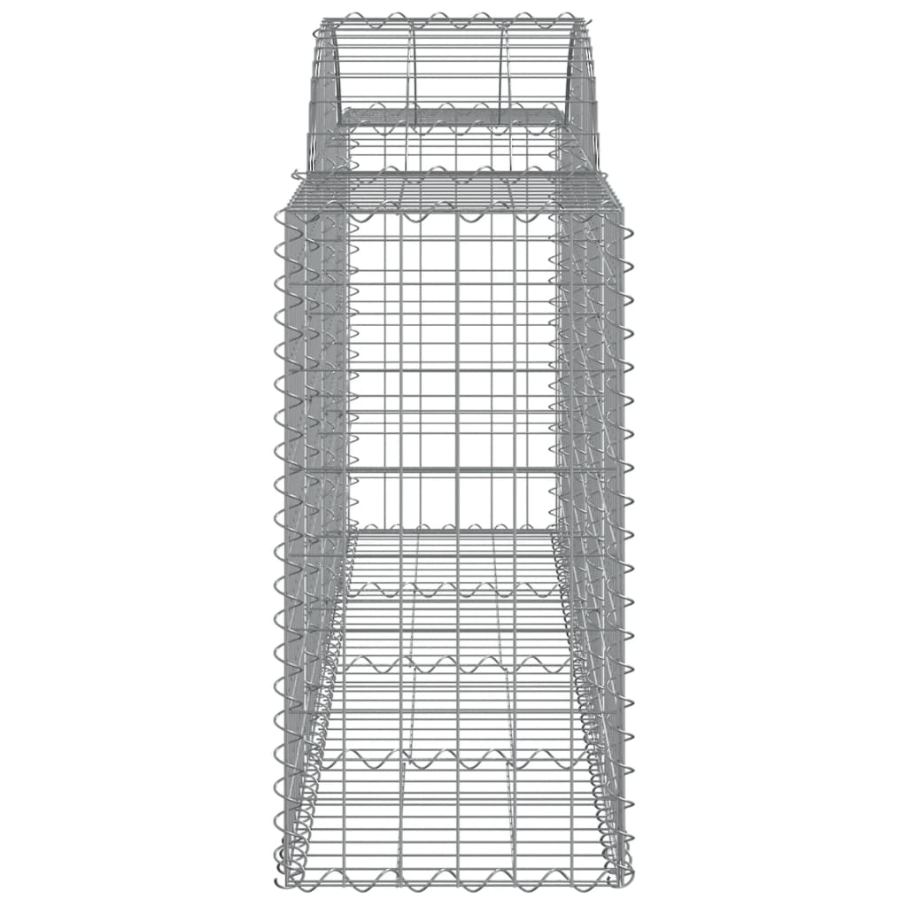 Paniers à gabions arqués 14 pcs 200x50x80/100 cm Fer galvanisé