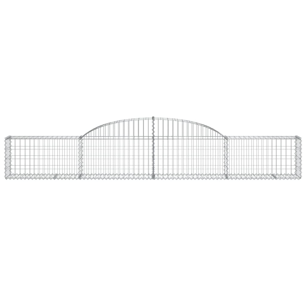 Paniers à gabions arqués 9 pcs 300x30x40/60 cm fer galvanisé