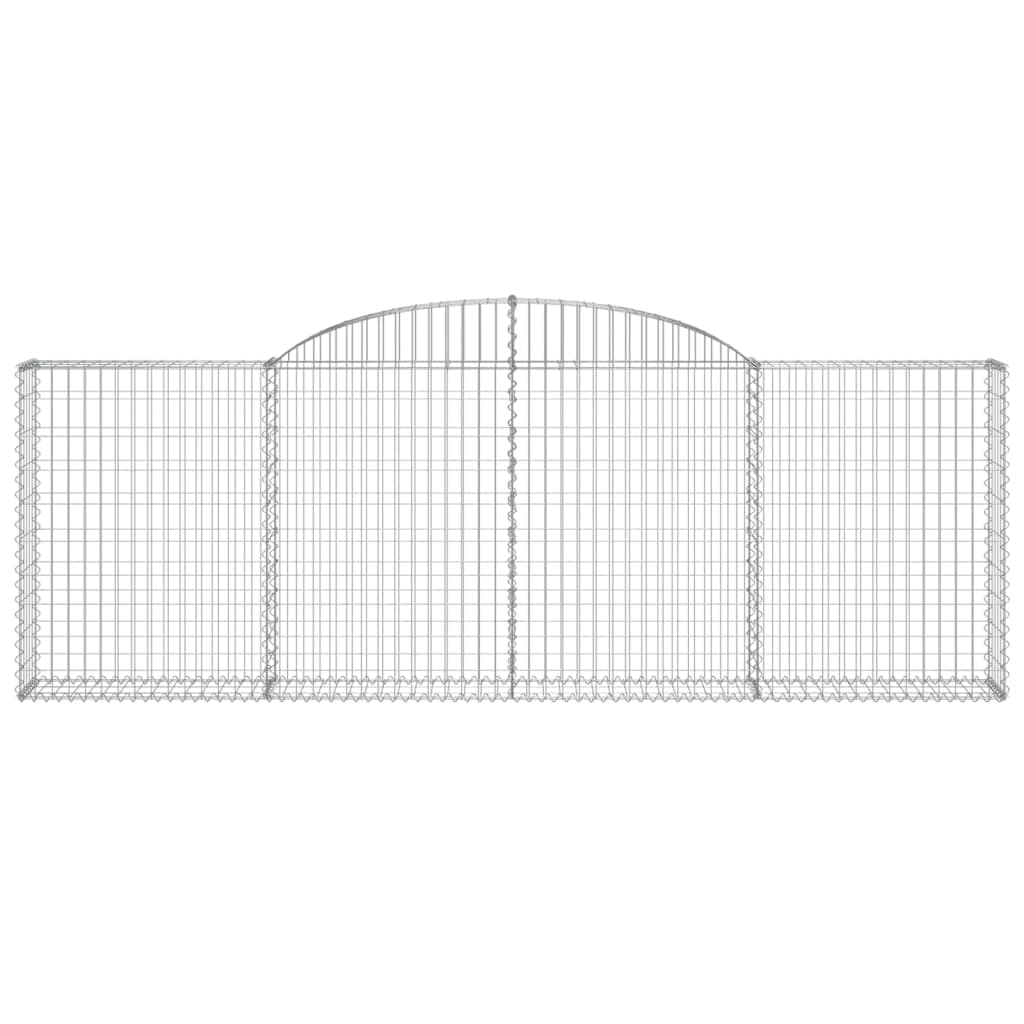 Paniers à gabions arqués 7 pcs 300x30x100/120 cm fer galvanisé