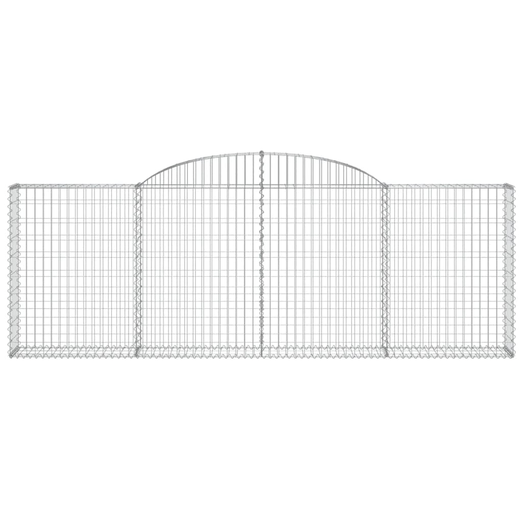 Paniers à gabions arqués 12 pcs 300x30x100/120 cm fer galvanisé