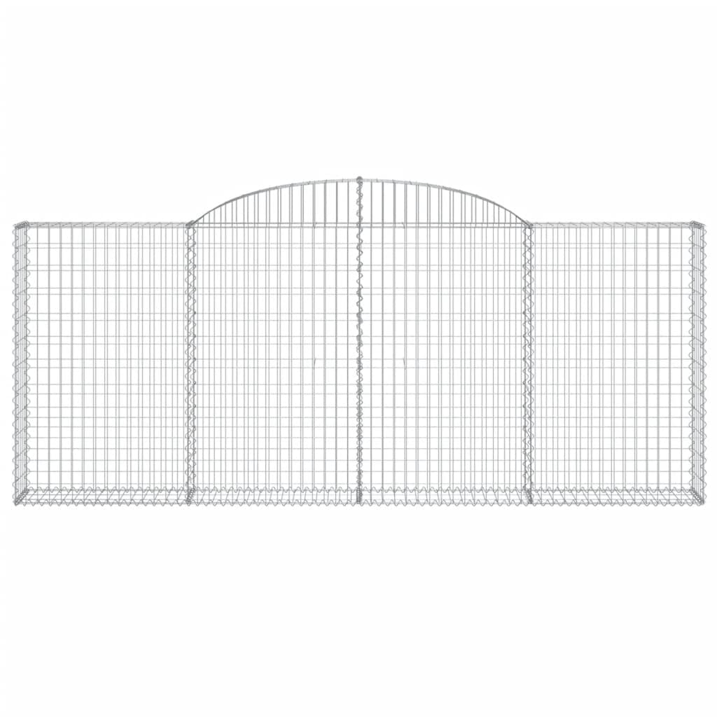 Paniers à gabions arqués 12 pcs 300x30x120/140 cm fer galvanisé