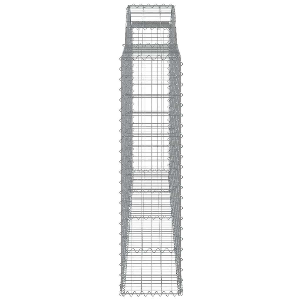 Paniers à gabions arqués 12 pcs 300x30x120/140 cm fer galvanisé