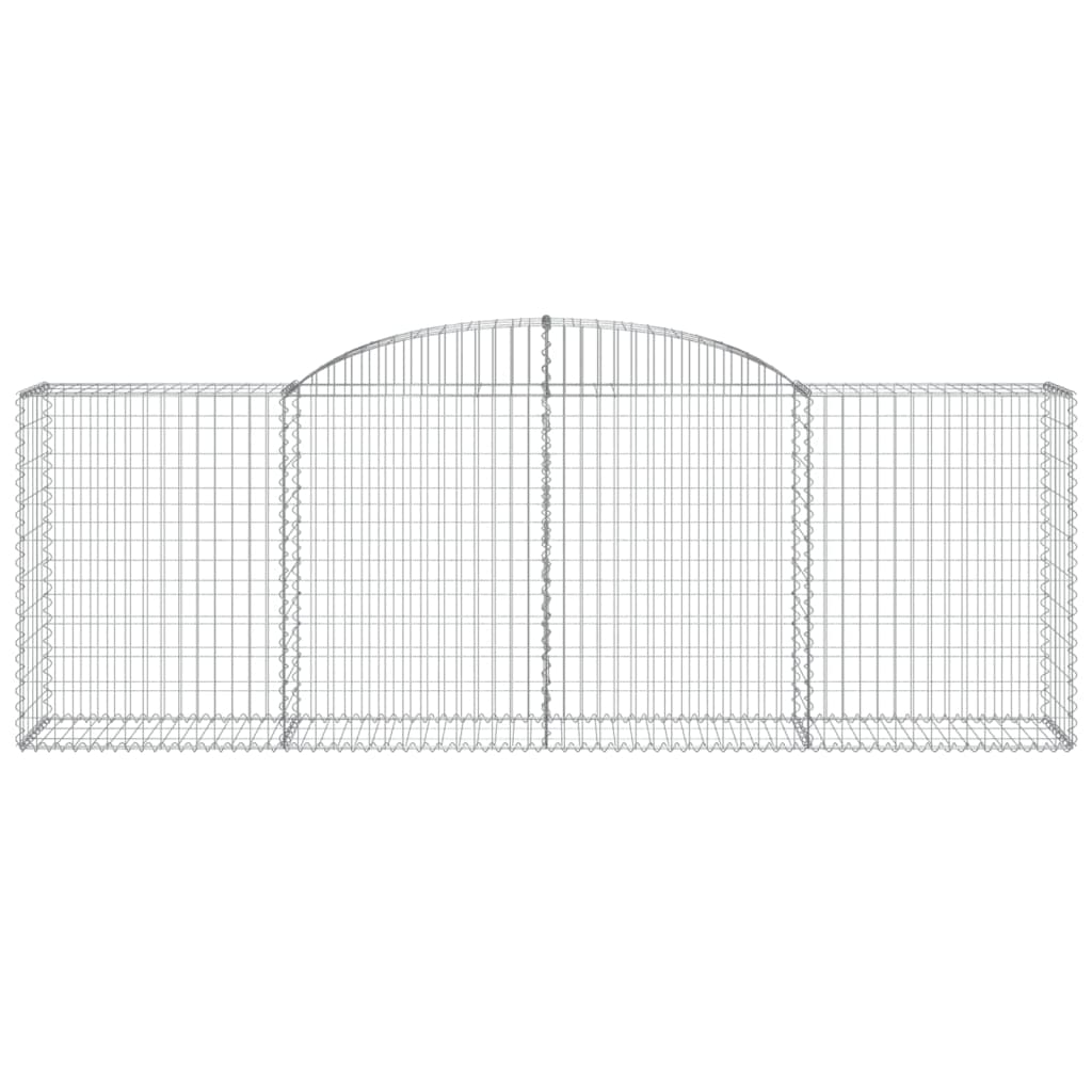 Paniers à gabions arqués 3 pcs 300x50x100/120 cm fer galvanisé