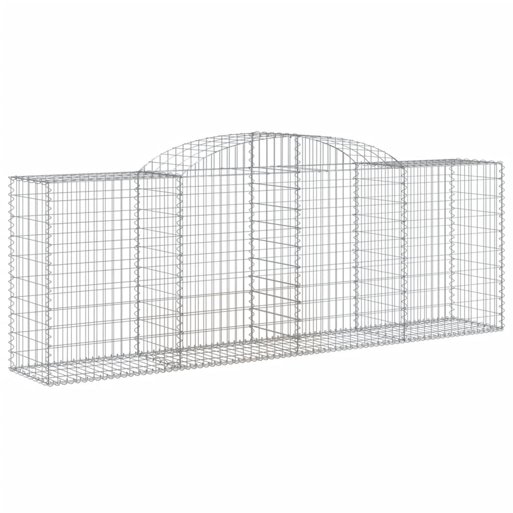 Paniers à gabions arqués 11 pcs 300x50x100/120 cm fer galvanisé