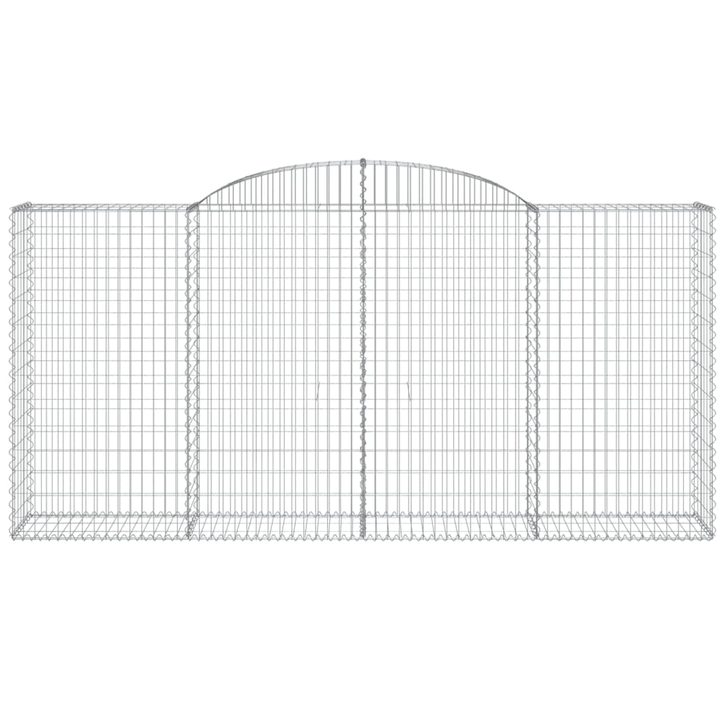 Paniers à gabions arqués 5 pcs 300x50x140/160 cm fer galvanisé