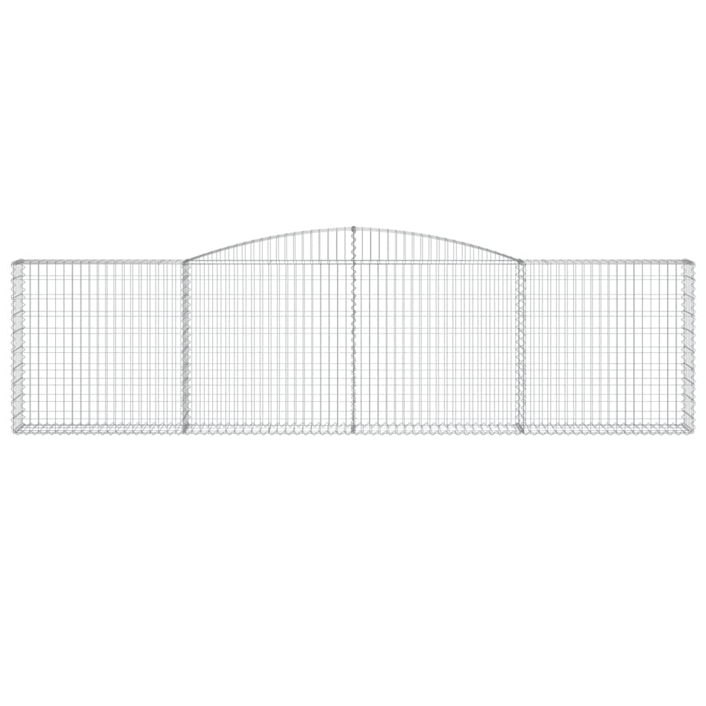 Paniers à gabions arqués 10 pcs 400x30x100/120 cm Fer galvanisé