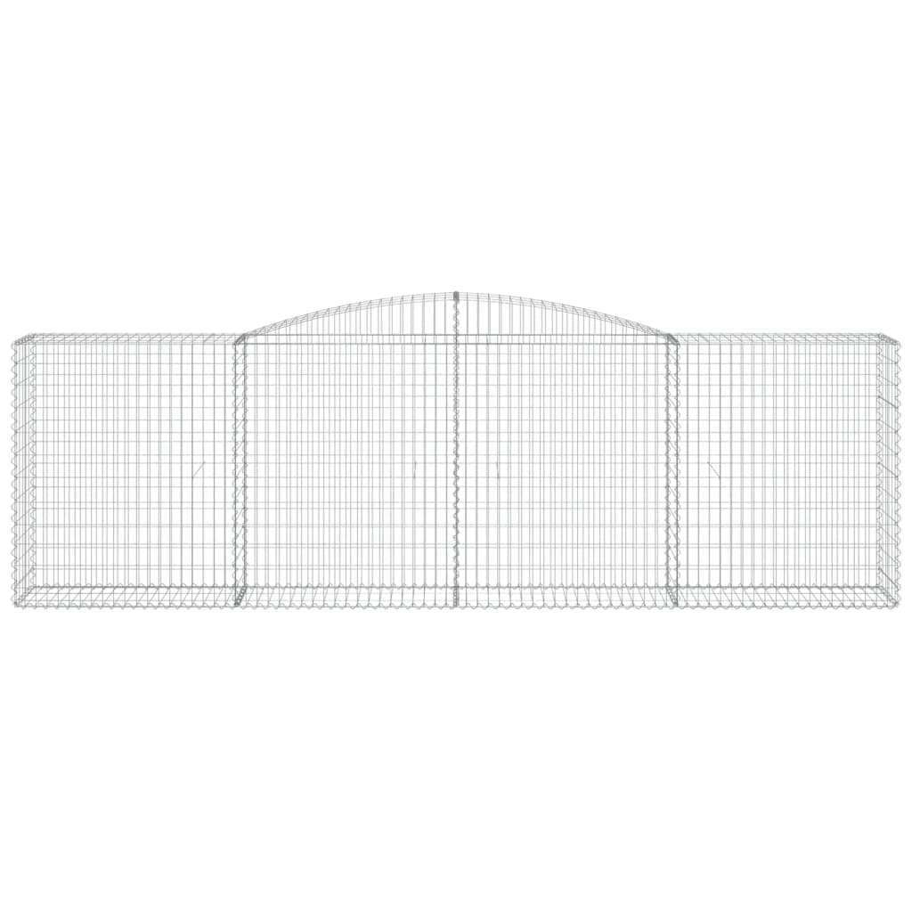 Paniers à gabions arqués 3 pcs 400x50x120/140 cm Fer galvanisé