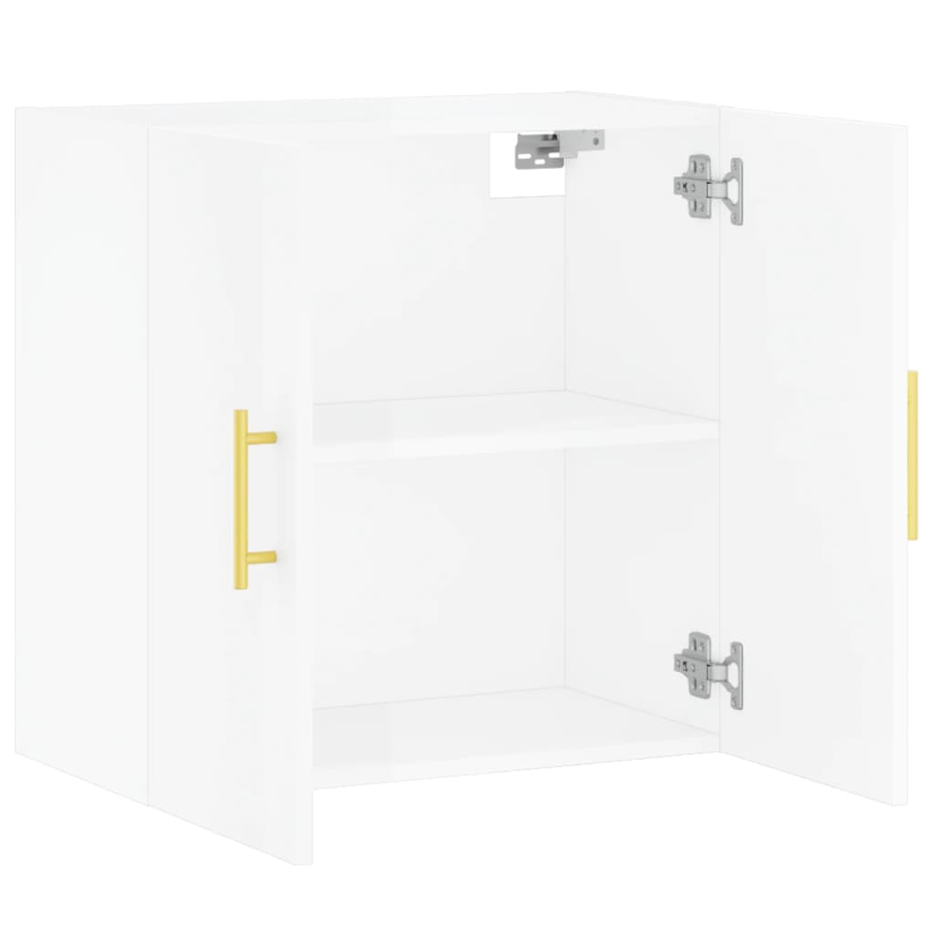 Brilliant white wall cabinet 60x31x60 cm Engineering wood