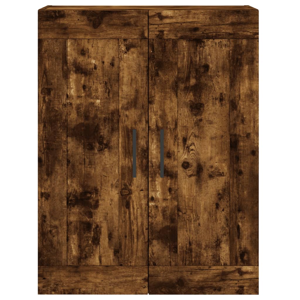 Smoked oak wall cabinet 69.5x34x90 cm engineering wood