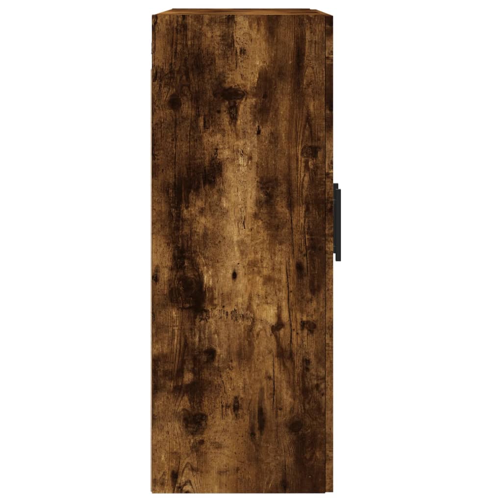 Smoked oak wall cabinet 69.5x34x90 cm engineering wood