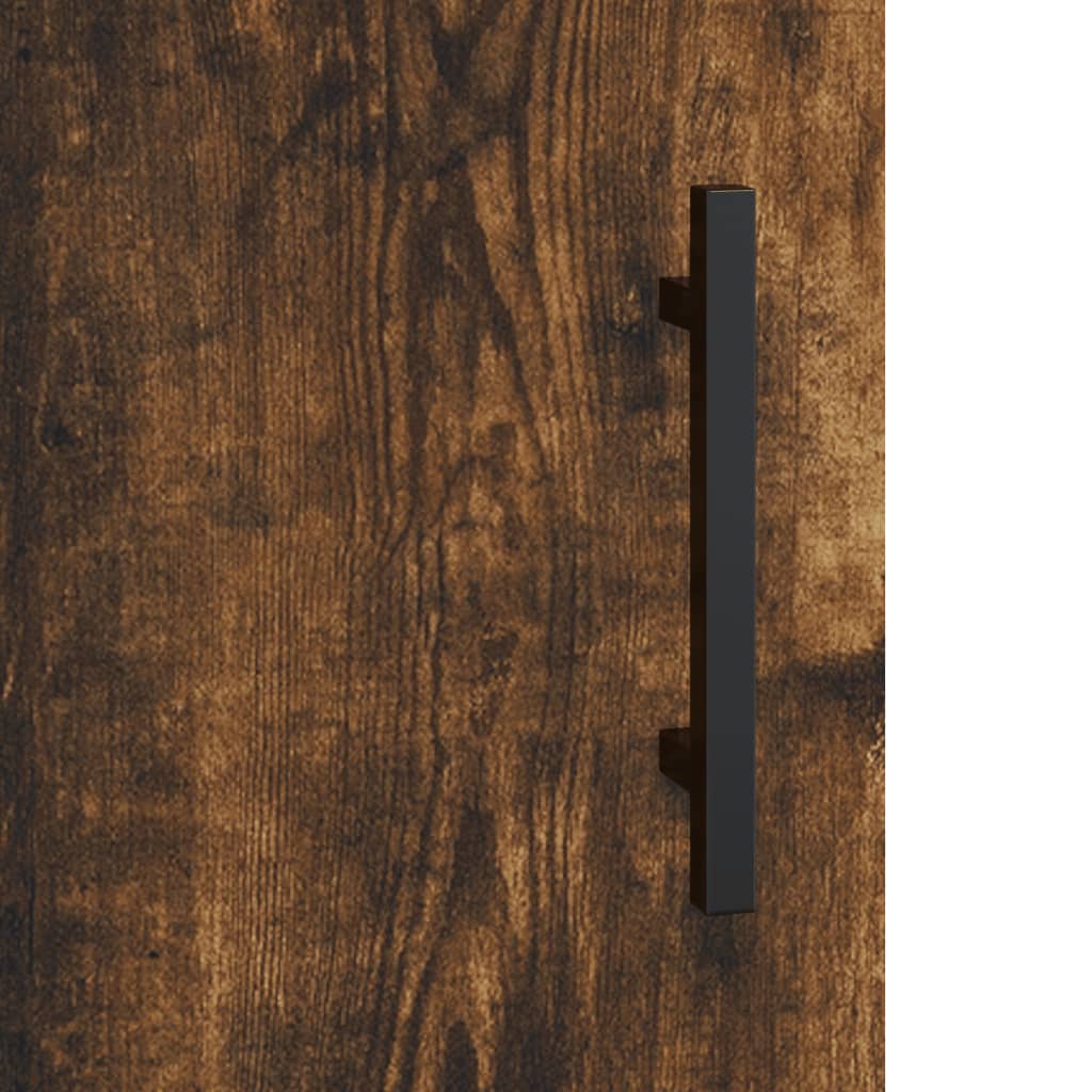 Smoked oak wall cabinet 69.5x34x90 cm engineering wood