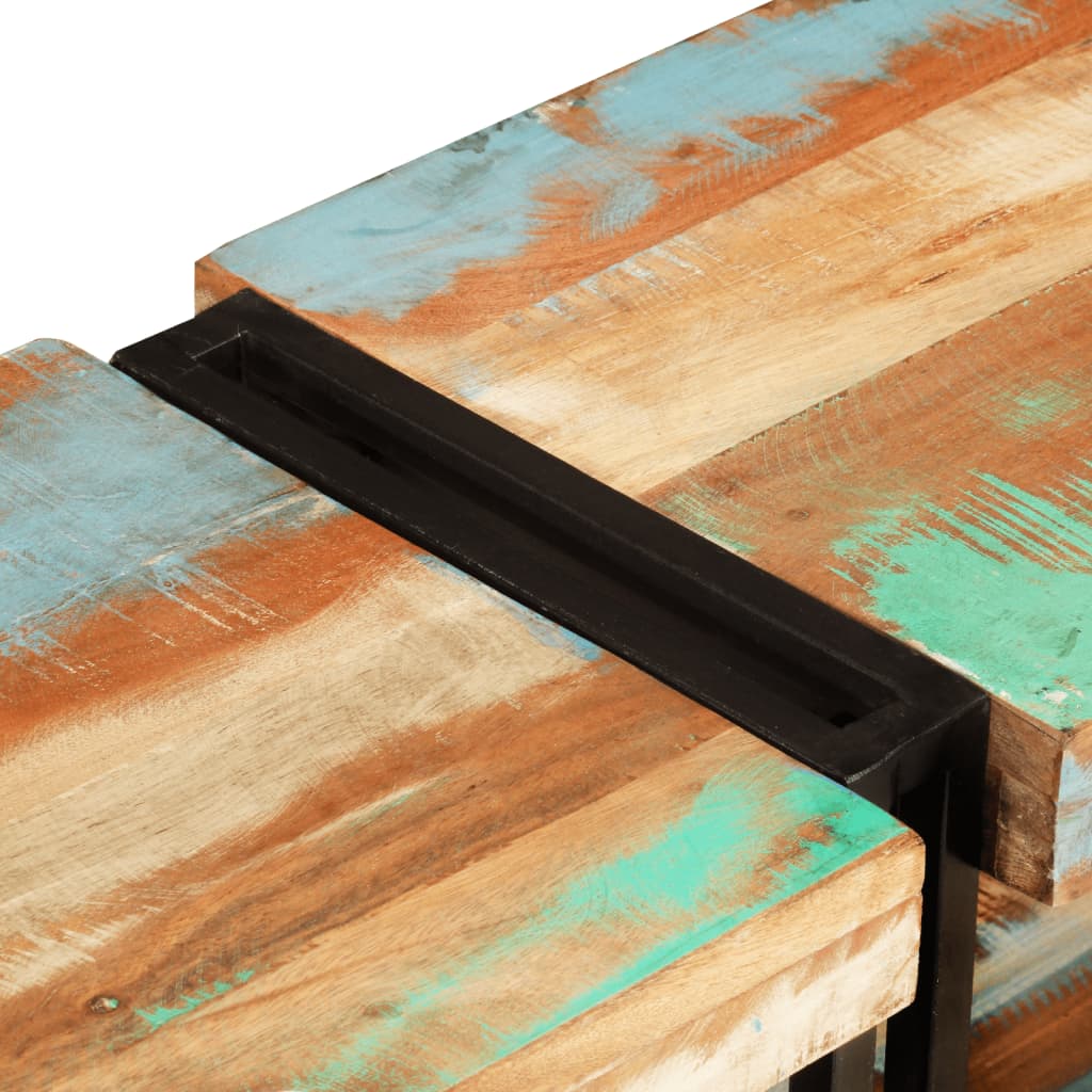 Meuble TV 160x30x40 cm bois massif de récupération