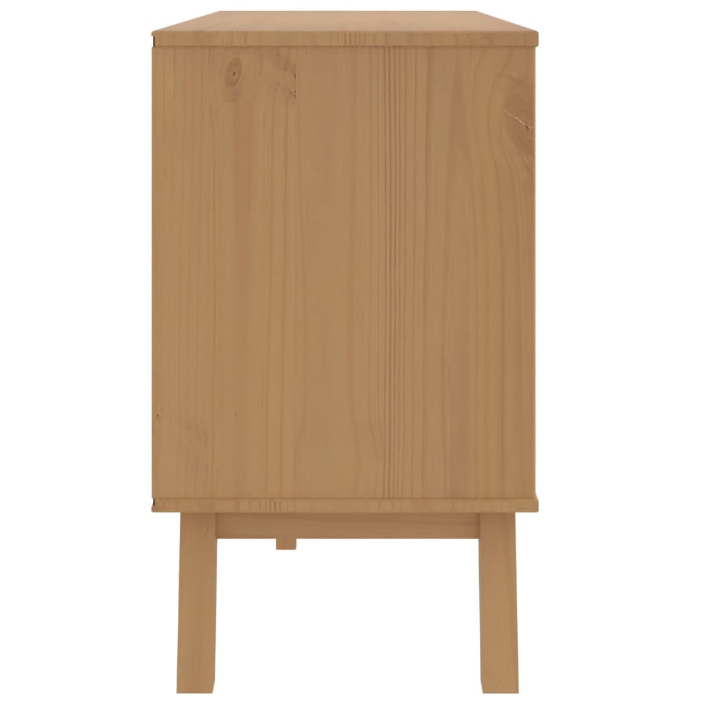 Olden Grey and Brown Wardrobe Armadio Solid Pine Wood