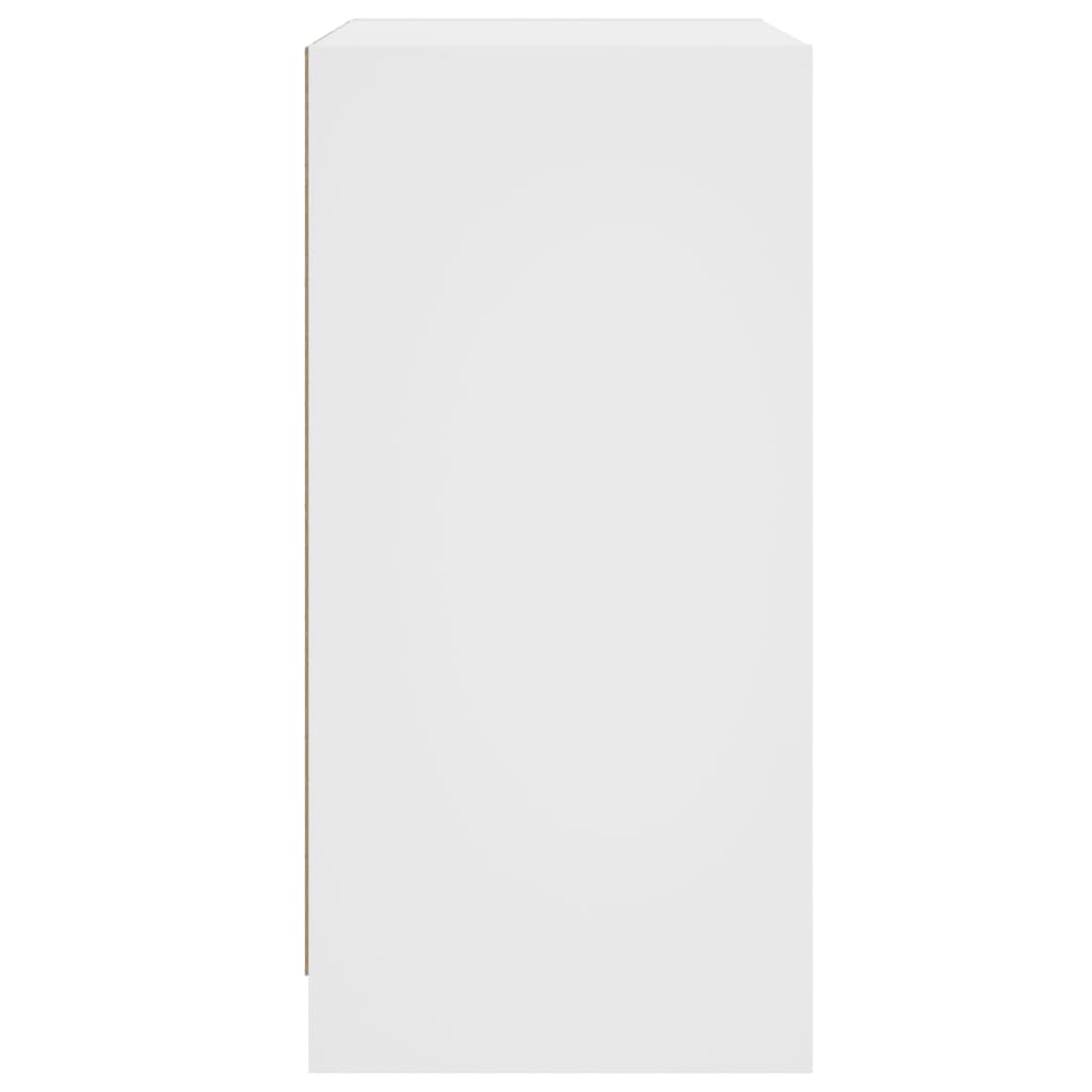 Armadio laterale con porte di vetro bianco 68x37x75,5 cm