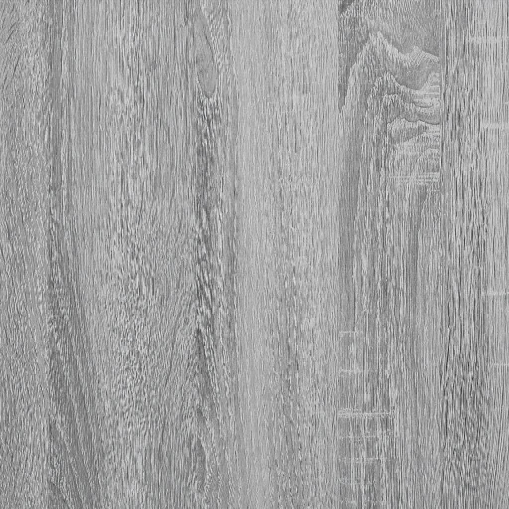 Armadio laterale con porte di vetro Sonoma grigio 68x37x75,5 cm