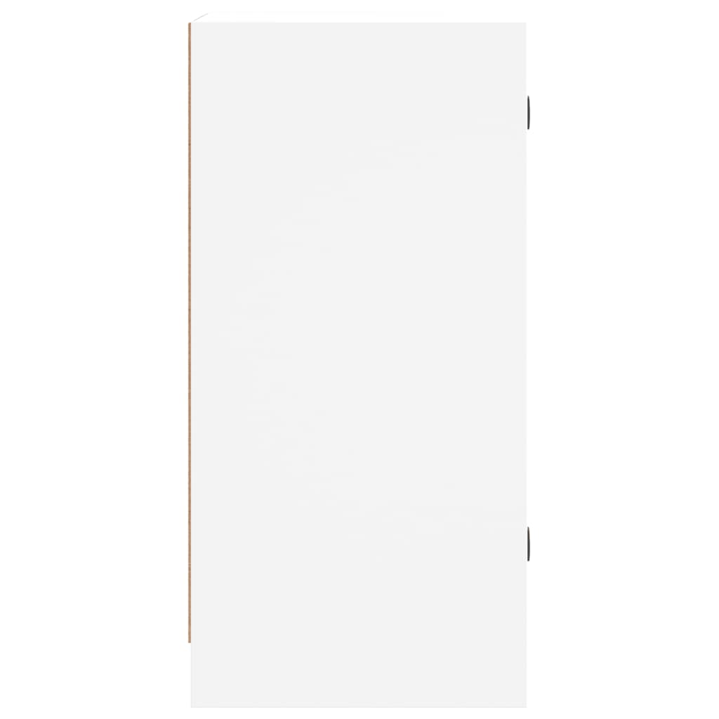 Armadio laterale con porte di vetro bianco 35x37x75,5 cm