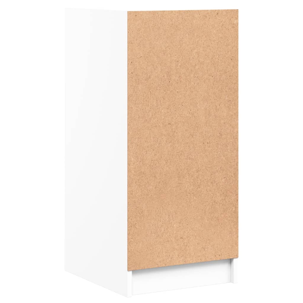 Armadio laterale con porte di vetro bianco 35x37x75,5 cm