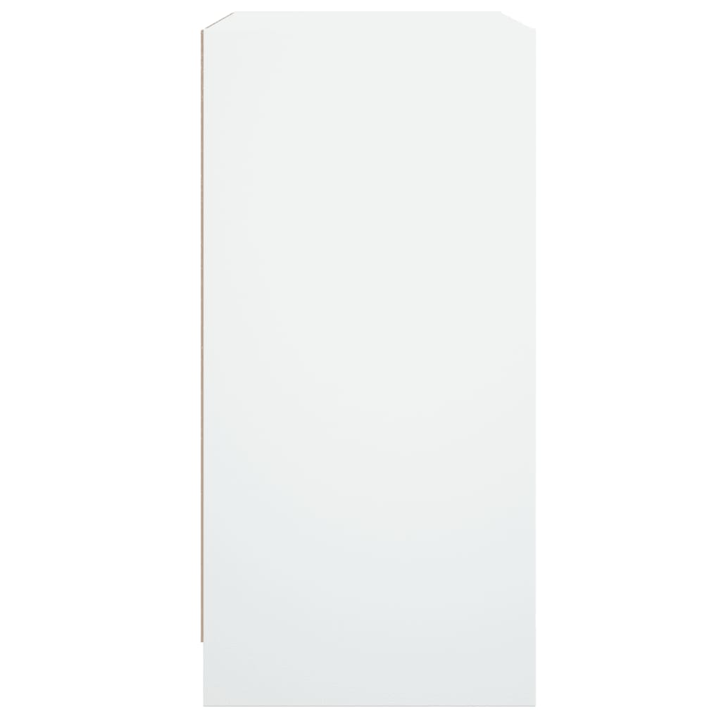 Armadio laterale con porte di vetro bianco 68x37x75,5 cm