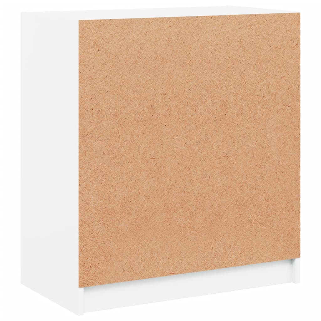 Armadio laterale con porte di vetro bianco 68x37x75,5 cm