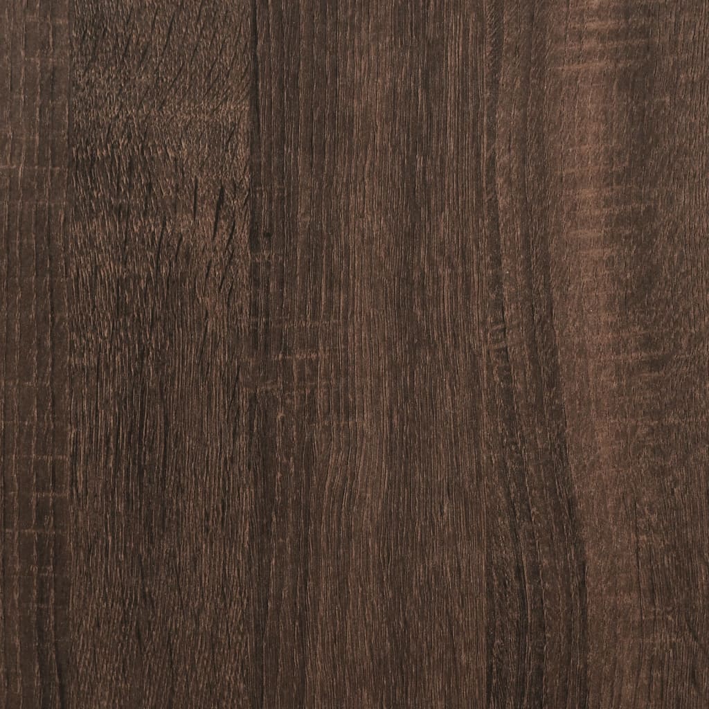 Armadio laterale con porte di vetro in rovere marrone 68x37x75,5 cm