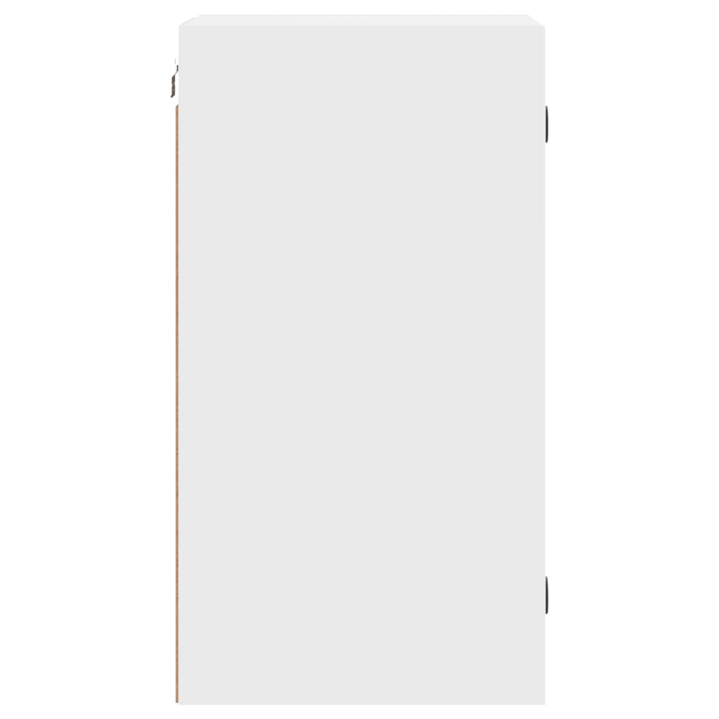 Wall cabinet with white glass doors 35x37x68.5 cm