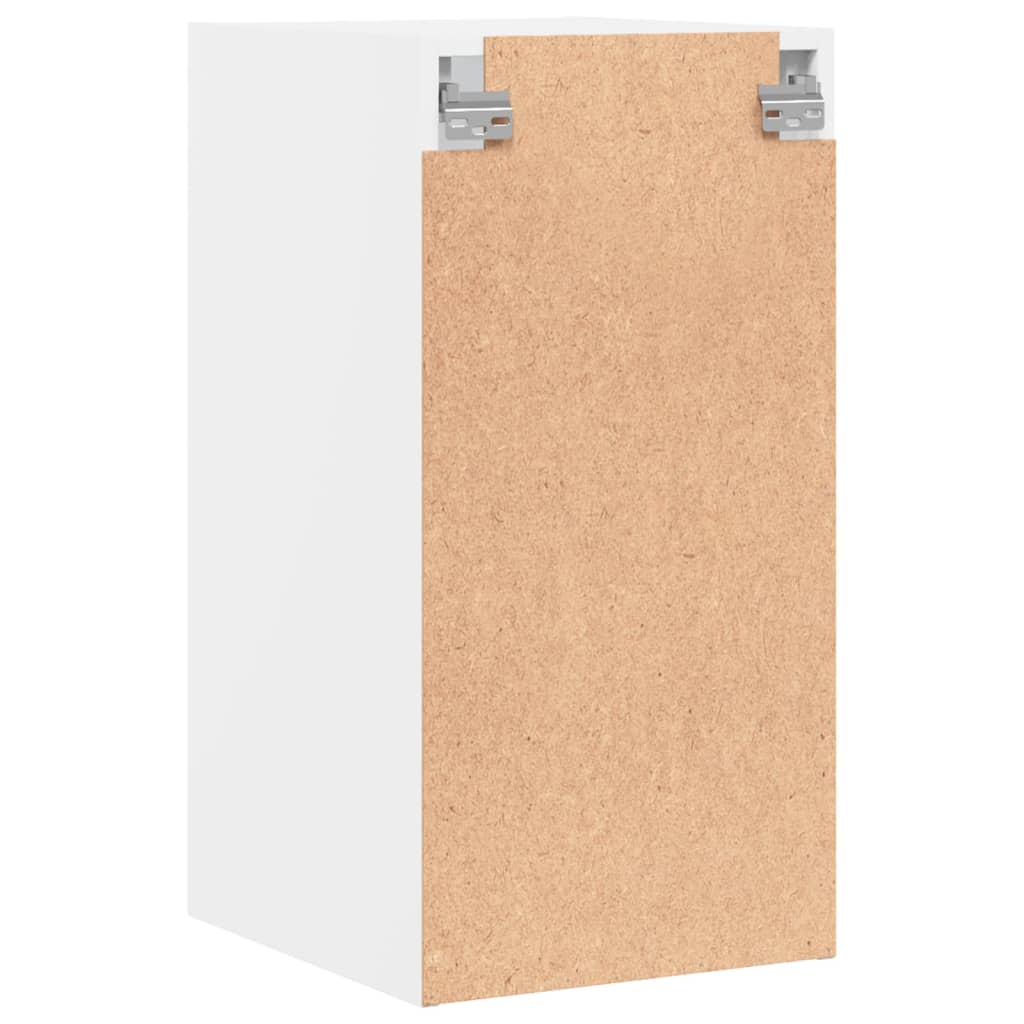 Wall cabinet with white glass doors 35x37x68.5 cm