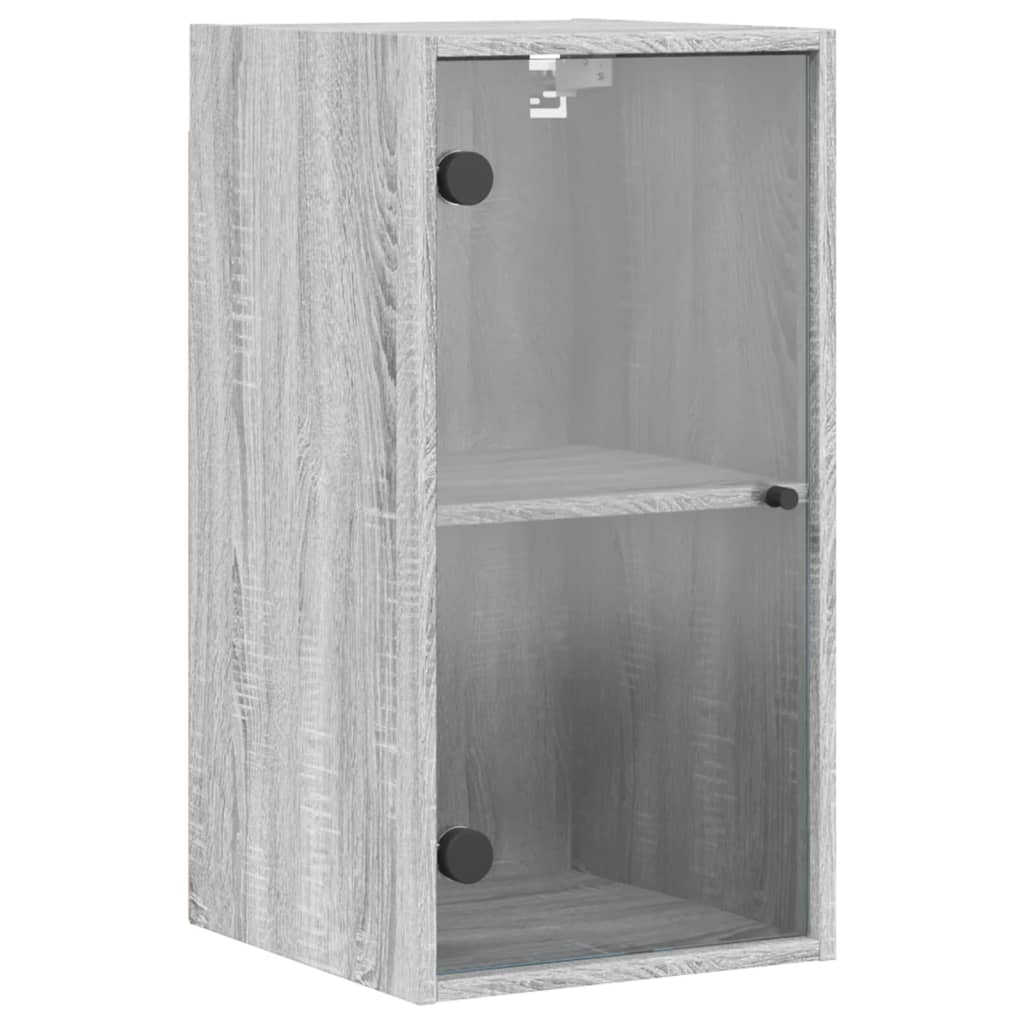 Wall cabinet with Gray Sonoma Glass Doors 35x37x68.5 cm