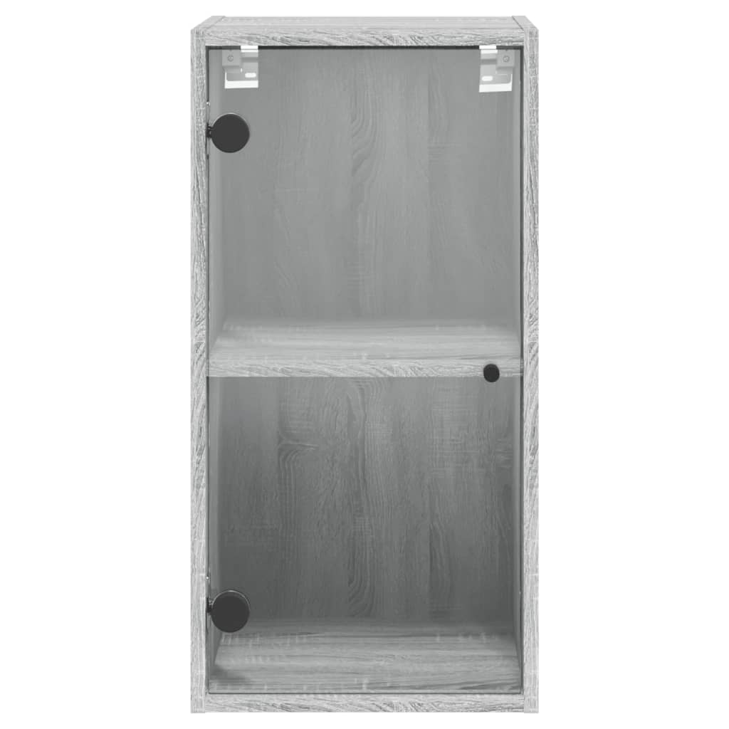 Wall cabinet with Gray Sonoma Glass Doors 35x37x68.5 cm