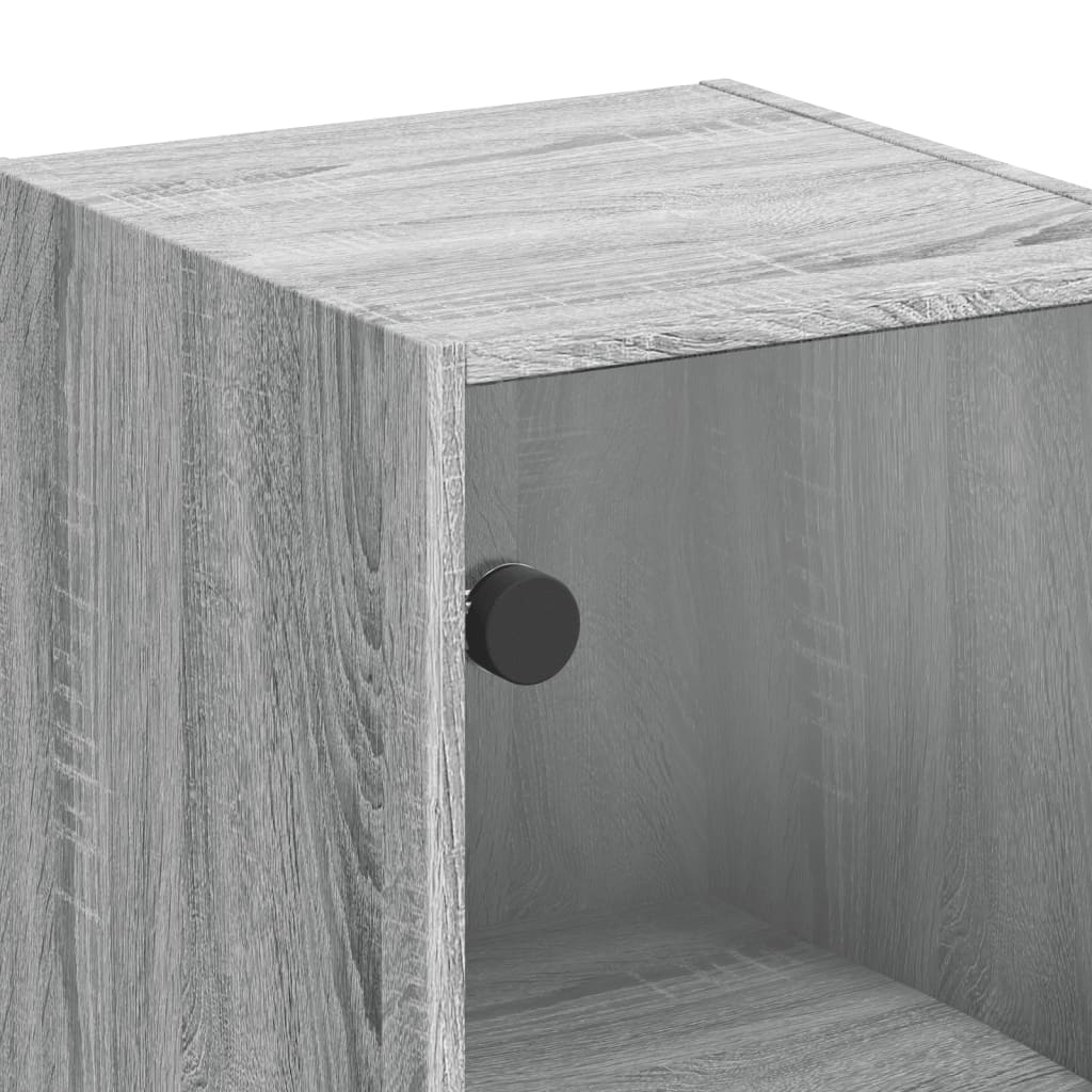 Wall cabinet with Gray Sonoma Glass Doors 35x37x68.5 cm